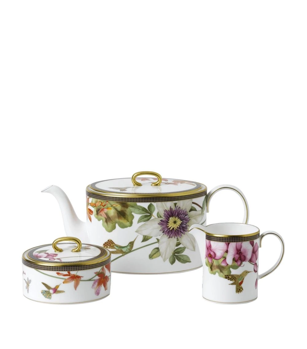 Wedgwood 3-Piece Hummingbird Tea Set MULTI Tea Sets