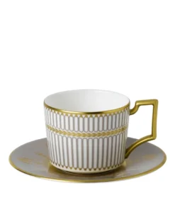 Wedgwood Anthemion Grey Espresso Cup and Saucer Tea Cups & Saucers