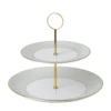 Wedgwood Arris 2-Tier Cake Stand WHITE Cake Stands