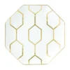 Wedgwood Arris Octagonal Plate (23cm) WHITE Serving Plates