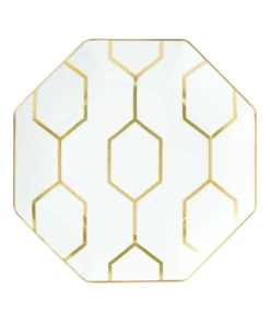 Wedgwood Arris Octagonal Plate (23cm) WHITE Serving Plates