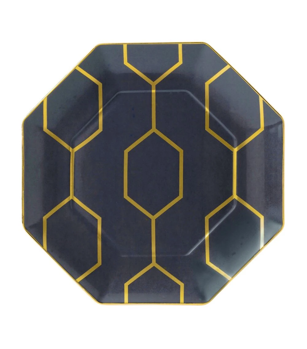 Wedgwood Arris Octagonal Plate (23cm) BLACK Serving Plates