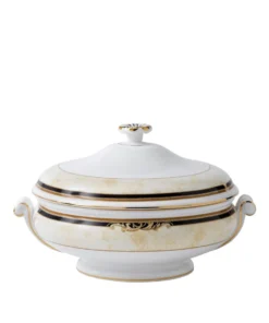 Wedgwood Cornucopia Covered Vegetable Dish IVORY/NAVY Serving Bowls