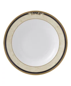 Wedgwood Cornucopia Soup Plate (23cm) IVORY/NAVY Plates