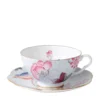 Wedgwood Cuckoo Teacup And Saucer BLUE Tea Cups & Saucers