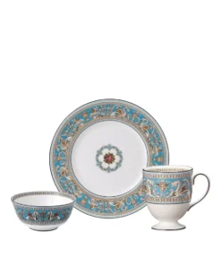 Wedgwood Florentine Turquoise 3-Piece Dinner Set BLUE Plates