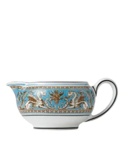 Wedgwood Florentine Turquoise Cream Jug (150ml) BLUE Jugs