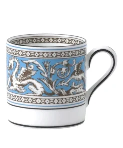 Wedgwood Florentine Turquoise Espresso Cup BLUE Tea Cups & Saucers