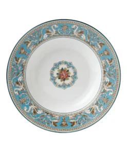 Wedgwood Florentine Turquoise Soup Plate (23cm) BLUE Plates