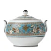 Wedgwood Florentine Turquoise Sugar Box BLUE Serving Bowls