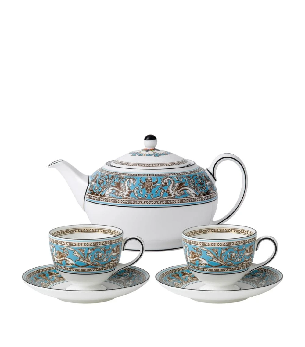 Wedgwood Florentine Turquoise Tea Set BLUE Tea Sets