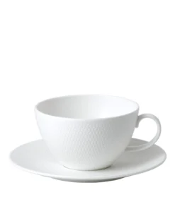 Wedgwood Gio Cup and Saucer Set WHITE Tea Sets