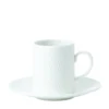Wedgwood Gio Espresso Cup and Saucer WHITE Tea Cups & Saucers