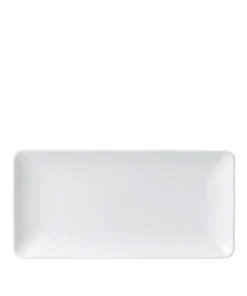 Wedgwood Gio Rectangular Tray (21cm x 10.5cm) WHITE Serving Plates
