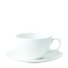 Wedgwood Gio Teacup and Saucer WHITE Tea Cups & Saucers