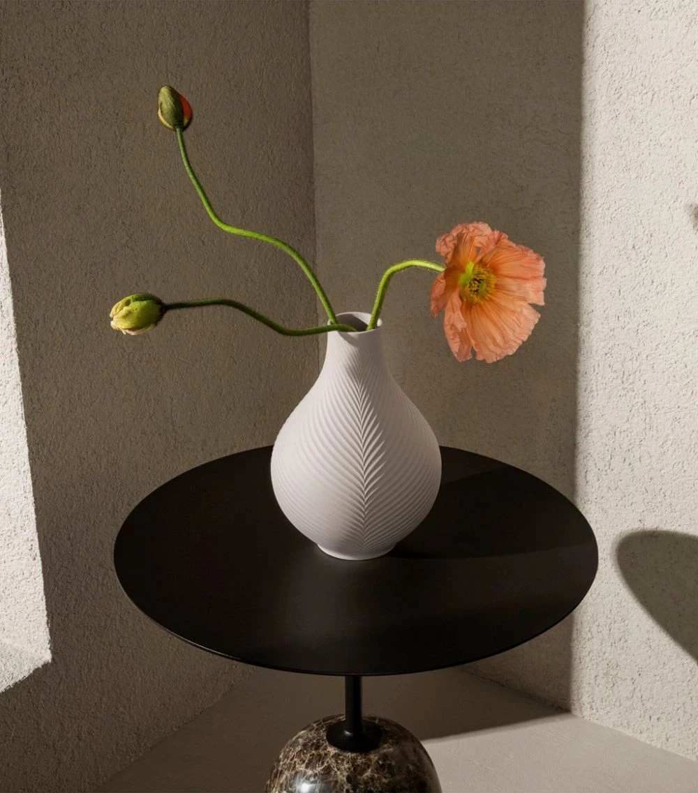 Wedgwood Jasper Folia Bulb Vase (24cm) PINK Vases - Image 2