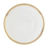 Wedgwood Lace Gold Espresso Saucer WHITE Tea Cups & Saucers