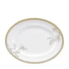 Wedgwood Lace Gold Oval Dish (35cm) WHITE Serving Plates