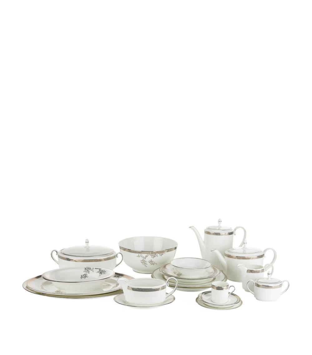 Wedgwood Lace Platinum Salad Bowl (25cm) WHITE Serving Bowls - Image 3