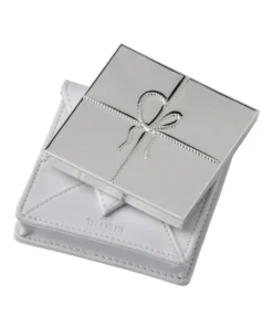 Wedgwood Love Knots Compact Mirror and Pouch SILVER Pouches