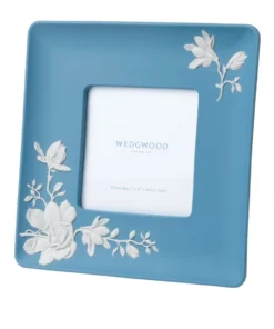 Wedgwood Magnolia Blossom Jasper Photo Frame (10cm x 10cm) BLUE Photo Frames