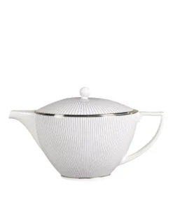 Wedgwood Pin Stripe Teapot WHITE Teapots