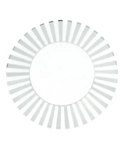 Wedgwood Platinum Collection Striped Plate (23cm) WHITE Plates