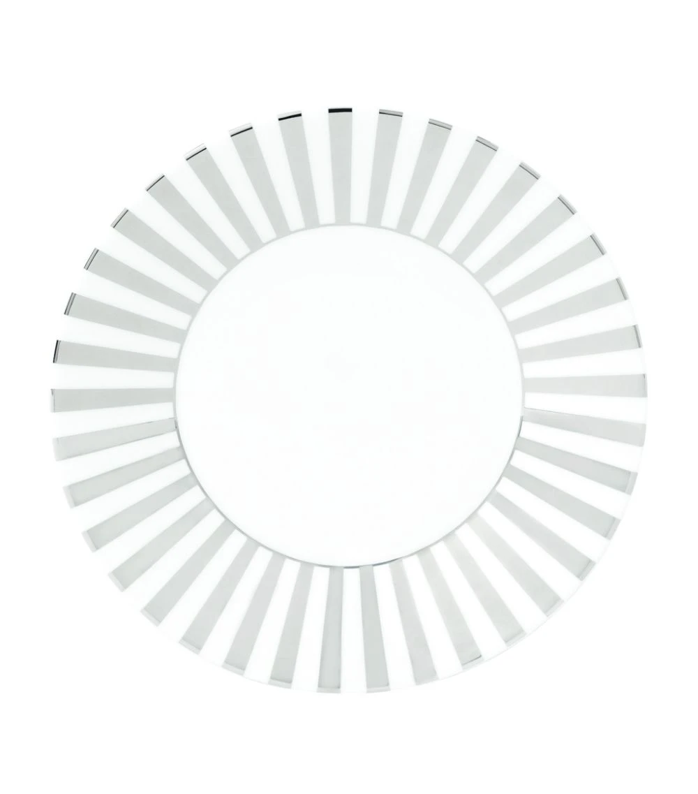 Wedgwood Platinum Collection Striped Plate (23cm) WHITE Plates