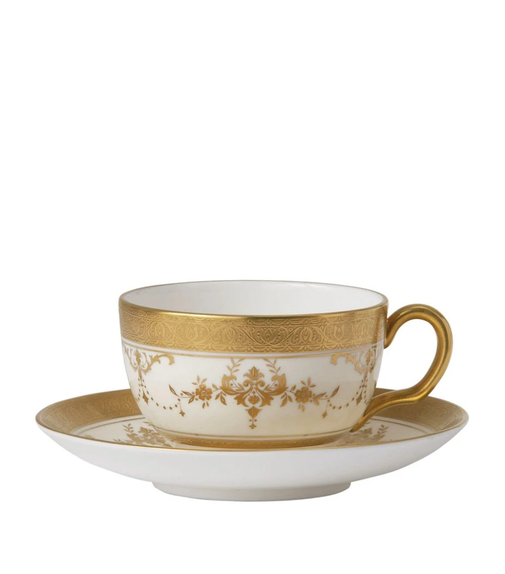 Wedgwood Riverton Low Teacup GOLD Dinnerware