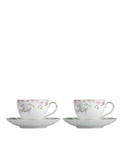 Wedgwood Sweet Plum Teacups and Saucers (Set of 2) MULTI Tea Sets