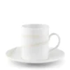 Wedgwood Vera Wang Venato Imperial Cup and Saucer WHITE Tea Cups & Saucers