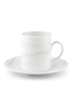Wedgwood Vera Wang Venato Imperial Cup and Saucer WHITE Tea Cups & Saucers