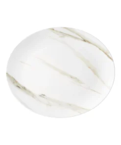 Wedgwood Vera Wang Venato Imperial Oval Platter WHITE Serving Plates