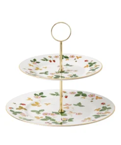 Wedgwood Wild Strawberry Two-Tier Cake Stand MULTI Cake Stands