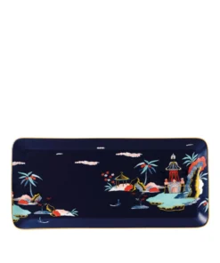 Wedgwood Wonderlust Blue Pagoda Sandwich Tray MULTI Serving Plates
