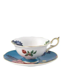 Wedgwood Wonderlust Sapphire Garden Teacup and Saucer MULTI Tea Cups & Saucers